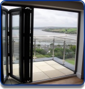 Looking out from one of the living areas inside the apartments